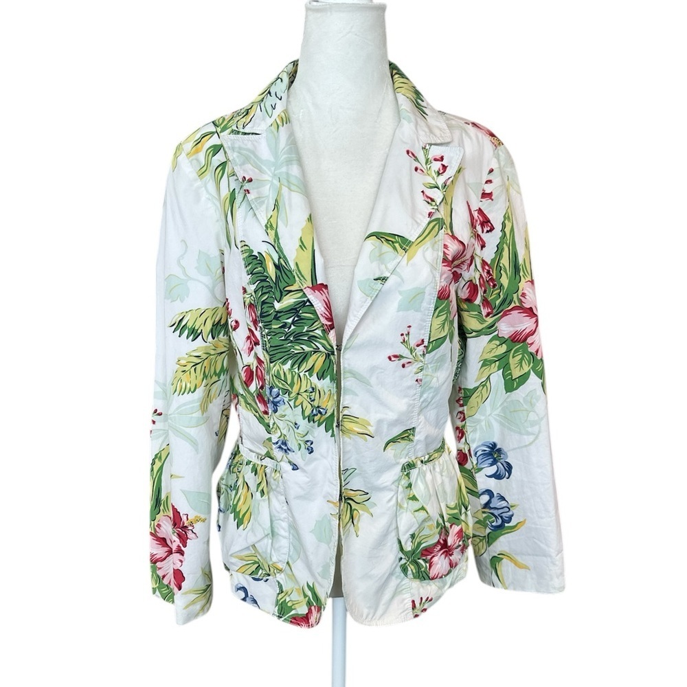 Tommy Hilfiger Vintage Floral Print Cotton Blazer